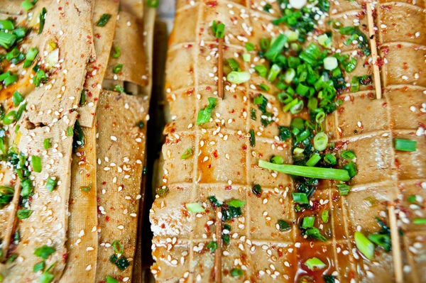 Fried piled bean curd skin, China\'s sichuan snack