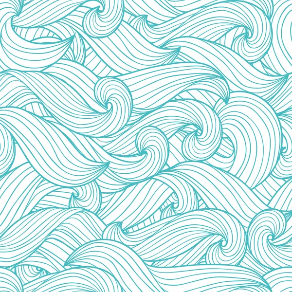 Vector seamless abstract pattern with waves and cloud.