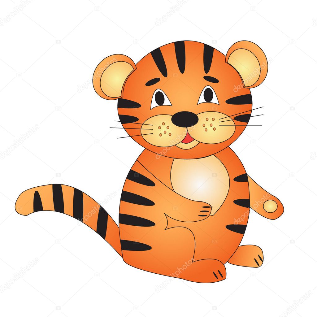 funny tiger cub