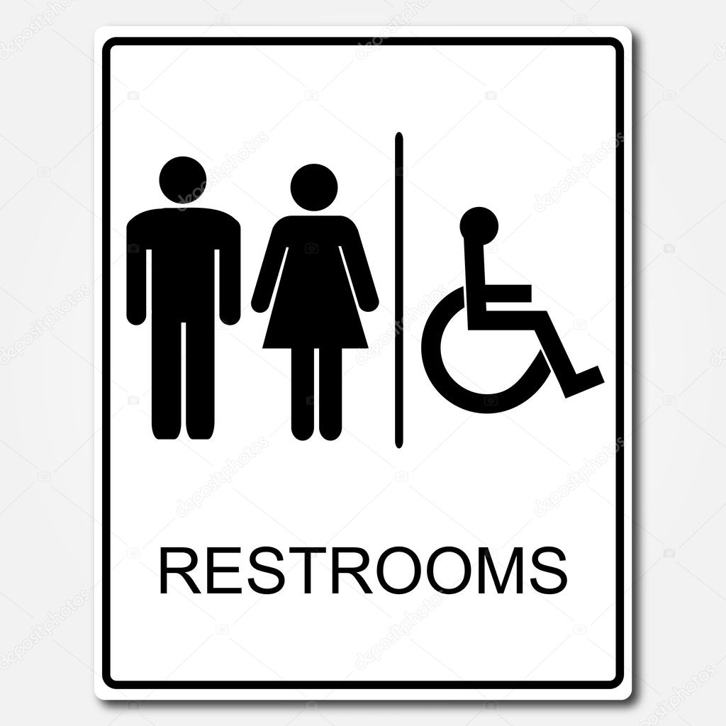 vector bathroom sign