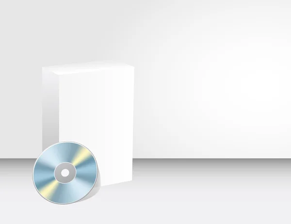 Blank 3d box with cd