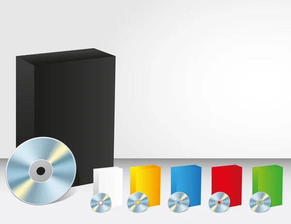 Blank 3d box with cd