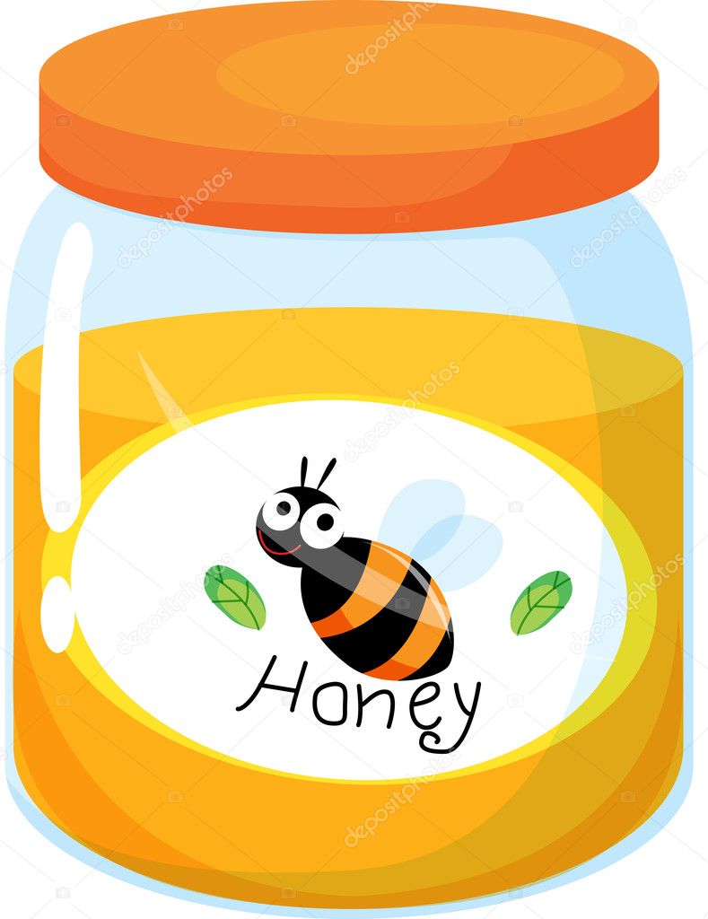 Honey bottle — Stock Vector © interactimages 9995932