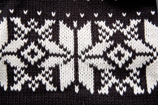 Knitted black and white texture