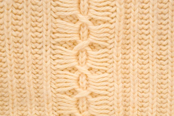 Close up detail of knitted wool