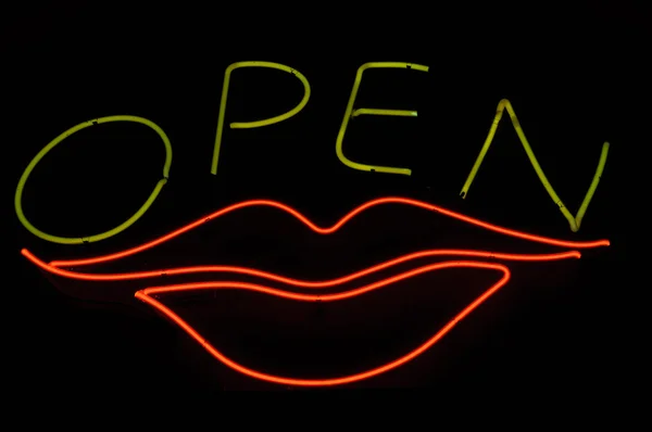 Lips Neon Open Sign