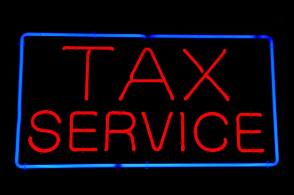 Tax Service Red Neon Sign
