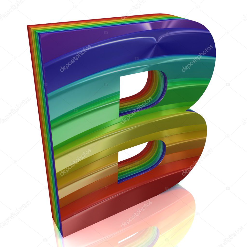 Letter B From Fur Rainbow Alphabet — Stock Photo © Moneymaker11 #10095208