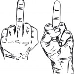 Middle Finger Sign By Male Hand Fuck You Stock Vector Image By