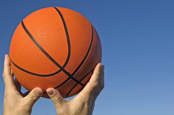 Basketball in hands