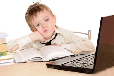 Pupil with book clipart