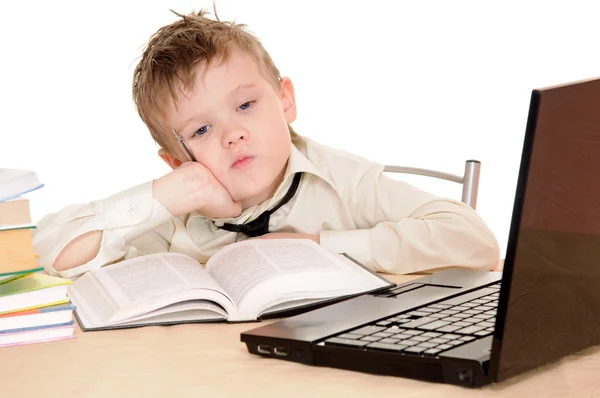 Pupil with book Royalty Free Stock Photos