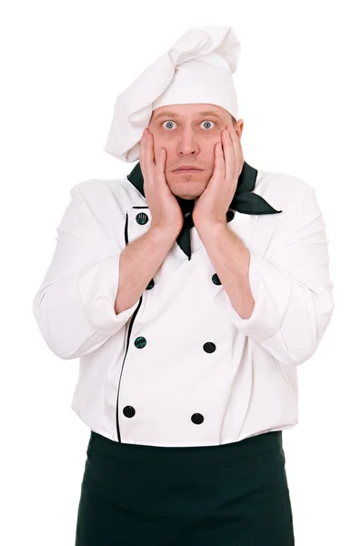 Scared chef — Stock Photo, Image