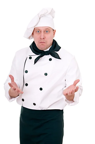 Scared chef — Stock Photo, Image