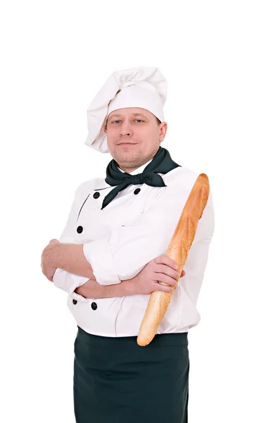 Chif with loaf — Stock Photo, Image