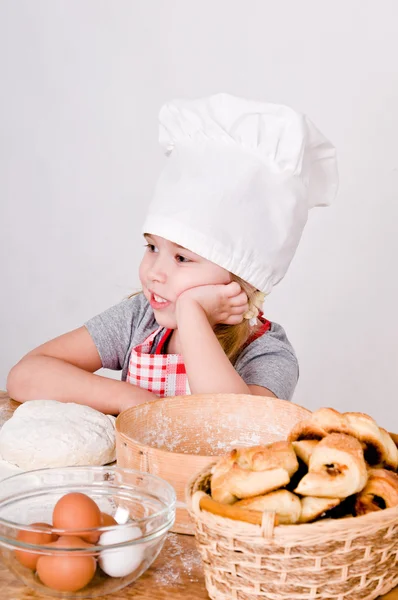 Dziewczyna kucharz — Zdjęcie stockowe