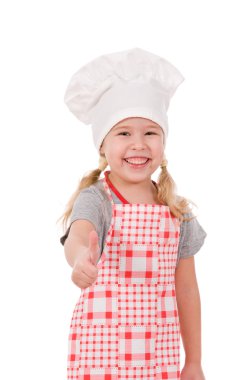 Girl in chef's hat clipart