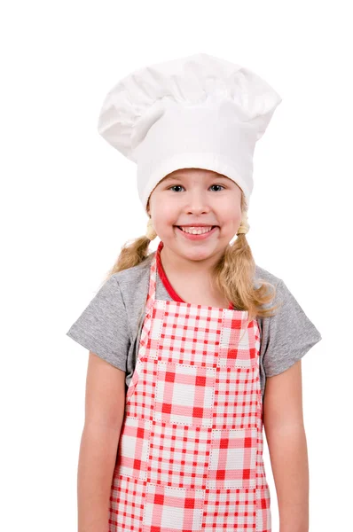 Menina de chapéu de chef — Fotografia de Stock