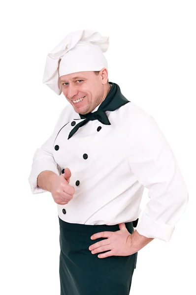 Chef-kok in uniform — Stockfoto
