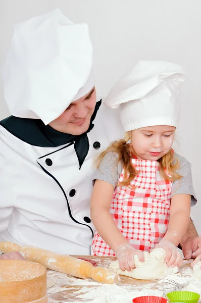 厨师与女孩 — 图库照片