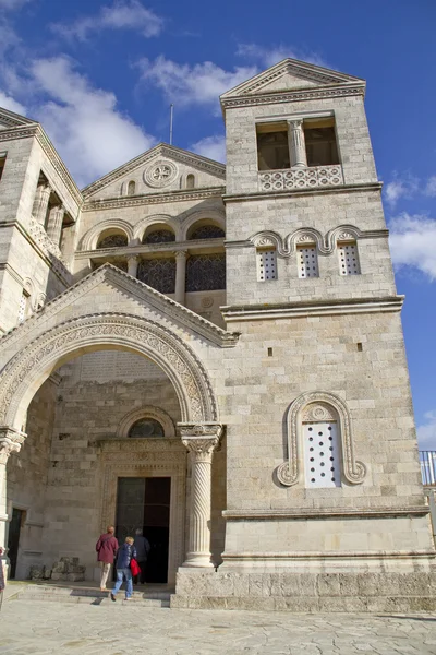 Вход на гору Фавор в Преображенскую церковь — стоковое фото