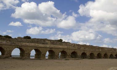 Aqueduct Caesarea Maritima ruins clipart