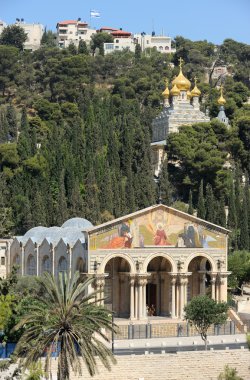 Mount of Olives, view from the walls of Jerusalem. clipart