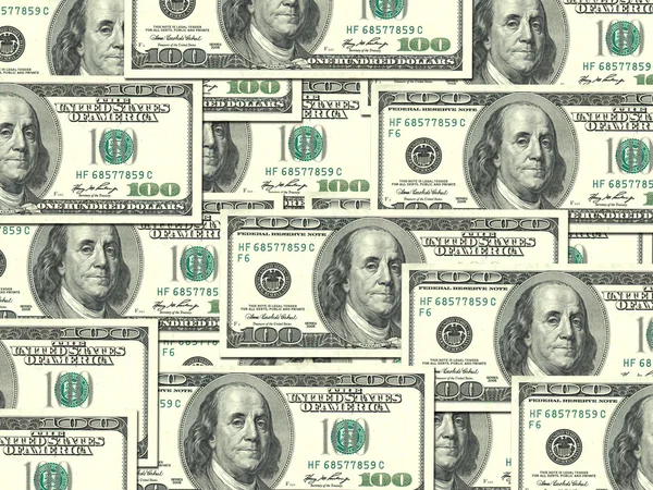 Background of money pile 100 USA dollars — Stock Photo, Image