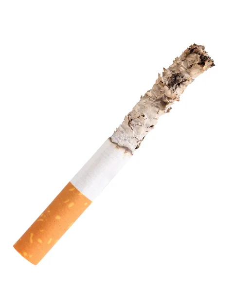 Bunda de cigarro com cinzas — Fotografia de Stock