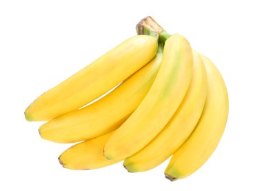 Bunch of yellow fresh bananas clipart