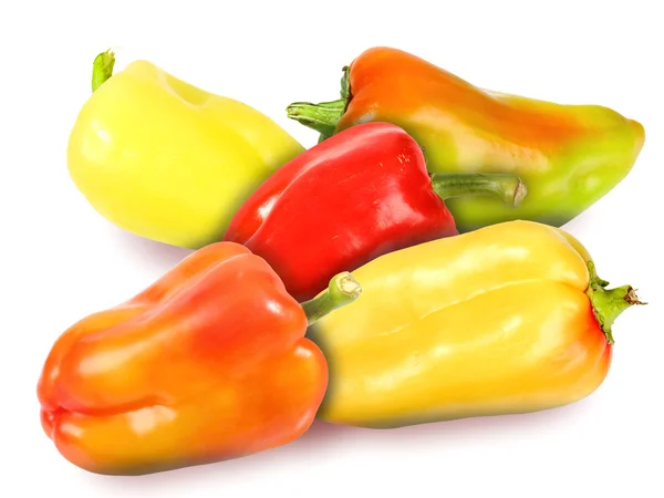 Heap of fresh motley peppers — Stock Photo, Image
