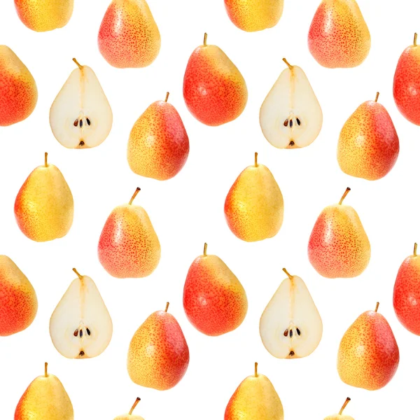 オレンジ色の新鮮な梨とシームレスな背景 — ストック写真