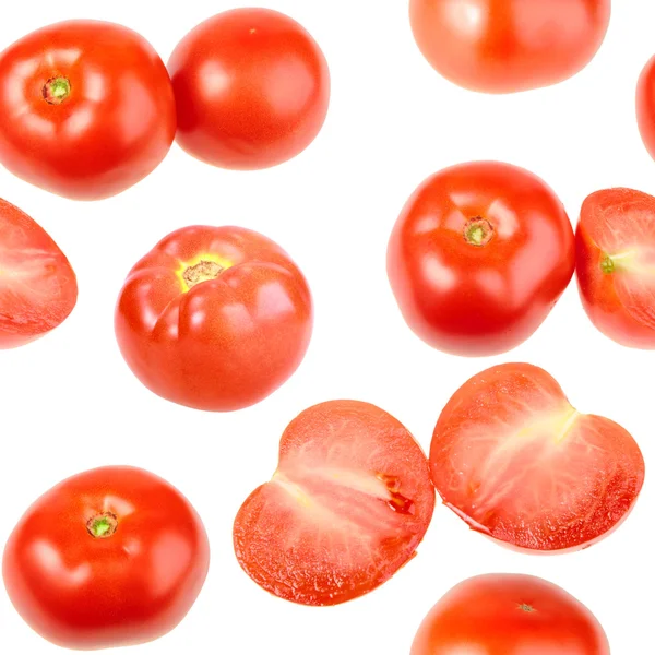Безшовний візерунок з червоними свіжими томатами — стокове фото