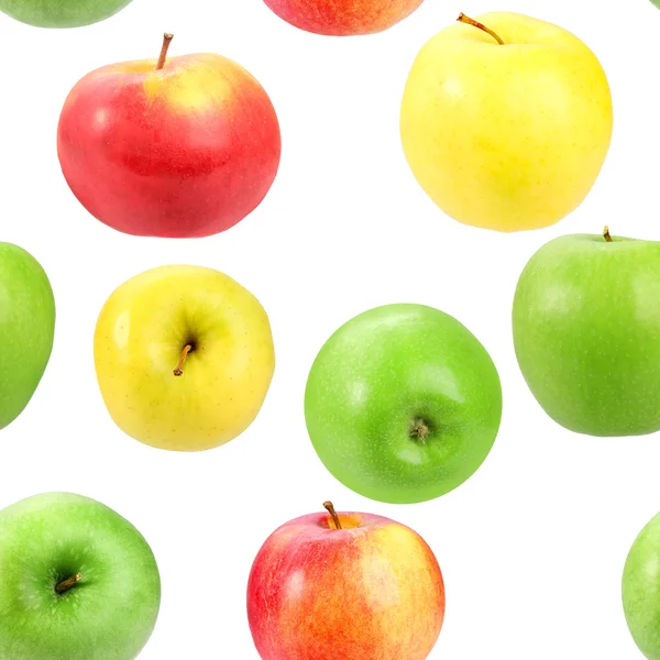 Abstrakter Hintergrund mit kunterbunten frischen Äpfeln — Stockfoto