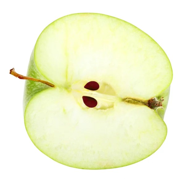 新鮮な緑のリンゴのスライス — ストック写真