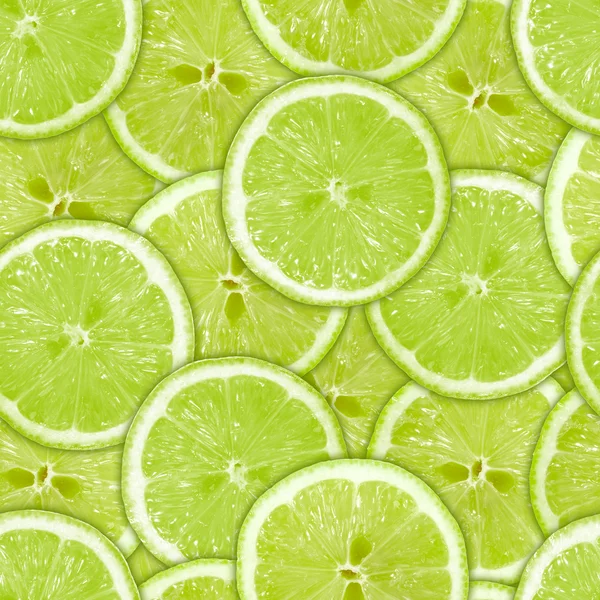 Nahtloses Muster grüner Limettenscheiben — Stockfoto