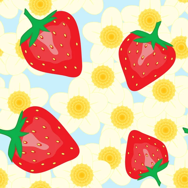 Fond abstrait avec fraise — Image vectorielle