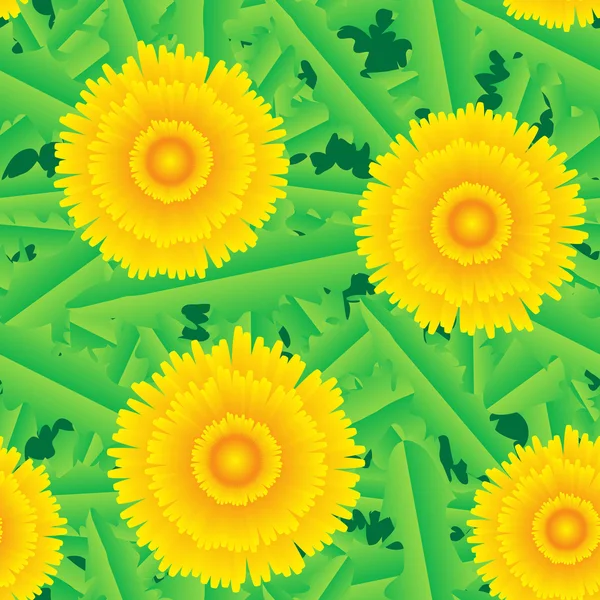 Fond abstrait avec herbe et fleurs — Image vectorielle