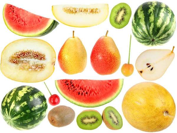 Uppsättning av färsk frukt och berryes — Stockfoto