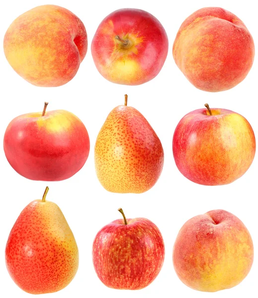 Абстрактный набор свежих красных фруктов — стоковое фото
