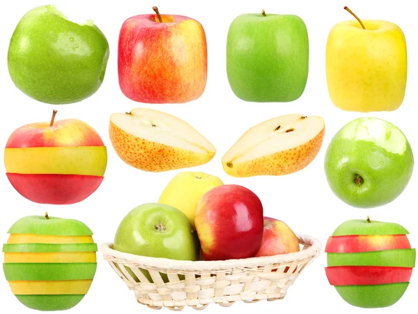 Set astratto di frutta fresca strana — Foto Stock