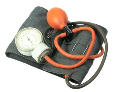 Retro kit for measuring blood pressure clipart