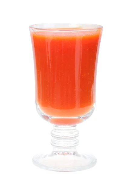 Één glas met rode tomatensap — Stockfoto