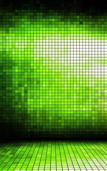 Groene geometrische tech achtergrond. — Stockfoto