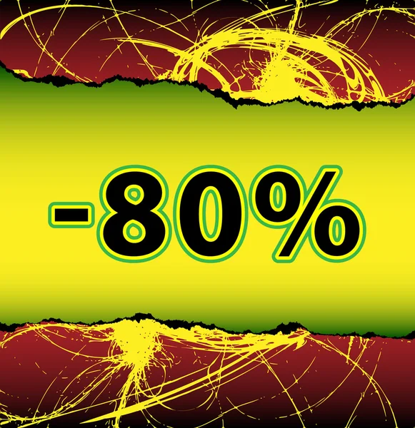Discount eighty percent off — Stock Vector