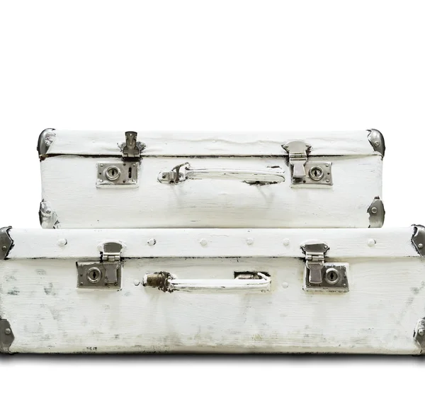 Dwie walizki na białym tle — Zdjęcie stockowe