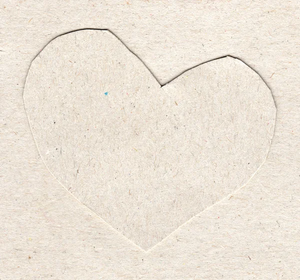 Herzkarte aus Papier — Stockfoto