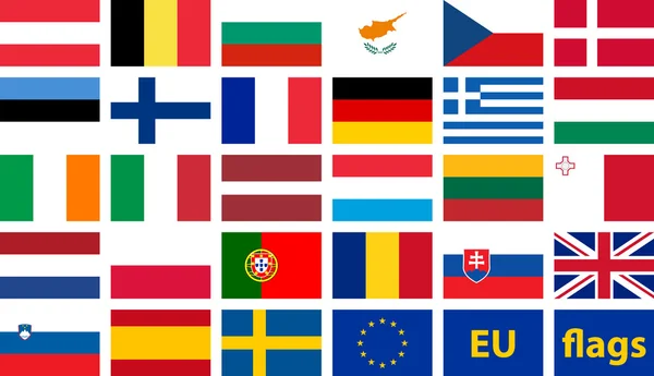 ЄС прапори — стоковий вектор