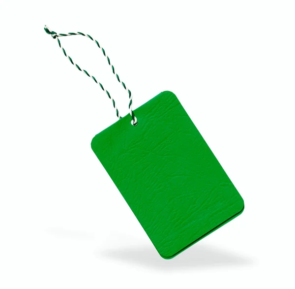 Green tag isolated — Stock Photo, Image