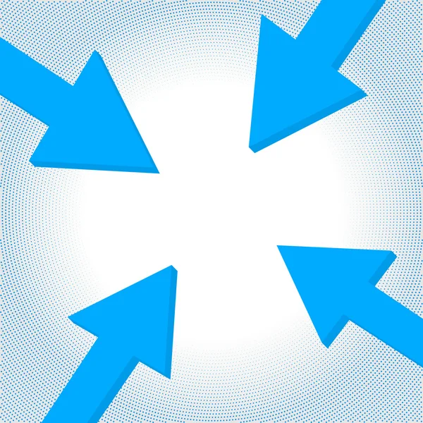 Flèche vectorielle au centre — Image vectorielle